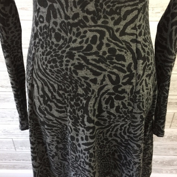 Sparkle and Fade Skater Dress in Gray Animal Print - Picture 2 of 5